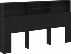 vidaXL Fejhajtó szekrény Fekete tölgy 180 x 19 x 103,5 cm Faanyag