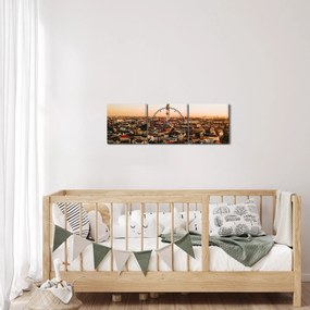 Naplemente Zizkov felett (órával) (90x30 cm)