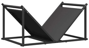 fekete hidegen hengerelt acél tűzifatároló 70x43x34,5 cm
