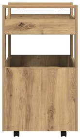 Konyhai Trolly Mesteri Tölgy 60x45x80 cm Mérnöki Fa