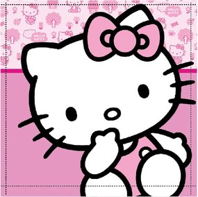 Hello Kitty Cutie kéztörlő, arctörlő, törölköző 30x30cm
