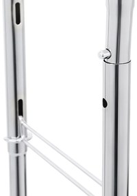 Állítható magasságú és szélességű ruhatartó állvány, ezüst