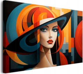 Vászonkép falikép női portré art deco stílus 80x120cm
