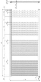 Aqualine - Fürdőszobai elektromos radiátor DIRECT-E 400W/230V 132 cm fehér