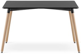 Fekete ADRIA étkezőasztal 120x80 cm