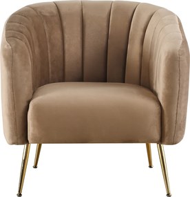 Design fotel, barna Velvet szövet/gold króm-arany, BAGY