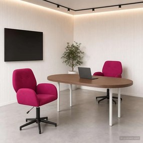 vidaXL Forgós Íróasztali Székek 2 db 54 x 55 x 90 cm Bordó Bársony