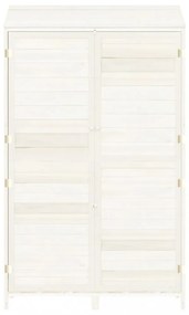 fehér tömör fenyőfa kerti fészer 102x52x174,5 cm
