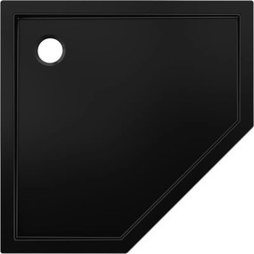 Mexen Flow ötszögletű slim zuhanytálca 90 x 90 cm, fekete matt - 46P709090