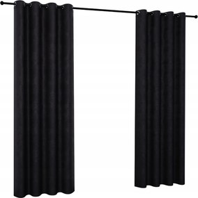 Vélúr függöny karikákkal 140x250 Sima vélúr hosszú függöny nappaliba