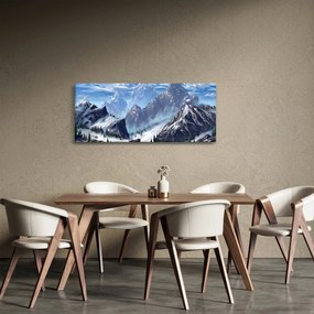Kép - Festett hegyek (120x50 cm)