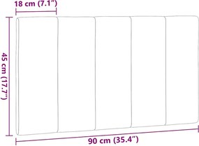 krémszínű szövet fejtámla párna Hanko 90 cm