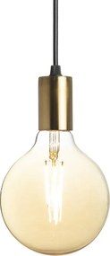 RENDL ARAQ závěsná česaná mosaz/černá 230V LED E27 15W