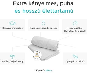 POPCORN MAXI 90x150 cm fehér szállodai fürdőlepedő, 100% pamut