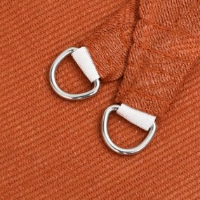 narancssárga négyszögletű HDPE napvitorla 160 g/m² 3x6 m