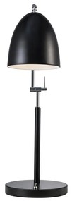 NORDLUX Alexander asztali lámpa, fekete, E27, max. 15W, 16cm átmérő, 48635003