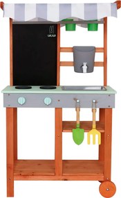 Kerekes kerti sárkonyha kerekeken kiegészítők csap kültéri Lulilo Sableto 116 cm