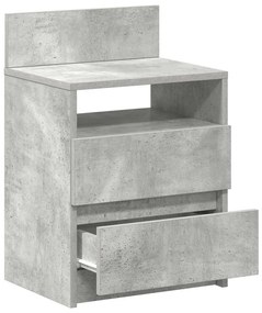 Betonszürke éjjeliszekrény 2 fiókkal 40x33x60 cm