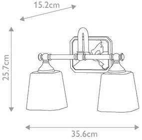 Elstead FE-CONCORD2-BATH - LED Fürdőszobai lámpa CONCORD 2xG9/3W/230V IP44