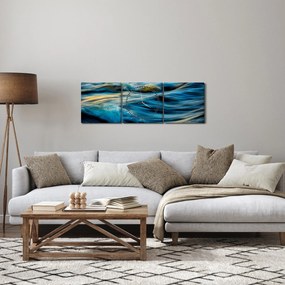 Kép - Hullámok (órával) (90x30 cm)