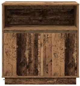 LED-es oldalszekrény Régi fa 71x34,5x75 cm Műszaki fa