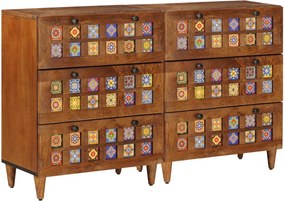 vidaXL Széf 2 pcs Dió 60 x 33 x 75 cm Tömör Mangófát