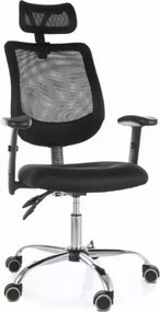 Fekete irodai szék FLEXISEAT Q-118RC