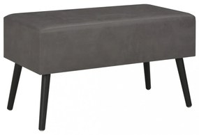 szürke műbőr pad fiókokkal 80 cm