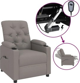 vidaXL tópszínű szövet elektromos dönthető fotel