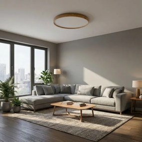 Brilagi - LED dimmelhető lámpatest ALSON LED/72W/230V 3000-6500K, tölgy, Ø 78 cm + távirányító