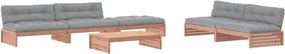 vidaXL 6 részes tömör duglászfenyő kerti társalgószett párnákkal