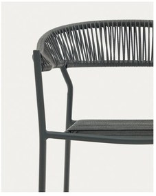 Szürke műrattan étkezőszék szett 4 db-os Futadera – Kave Home