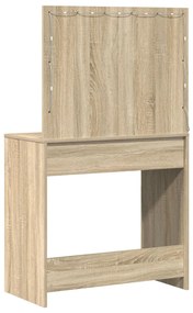 LED világítású öltözőasztal Sonoma tölgy 78.5 x 41 x 135 cm