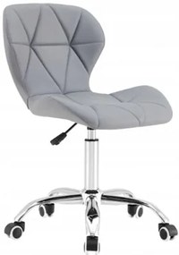 Bőr irodai szék Light Grey