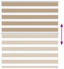 zebrafüggönnyel homokbarna szövetszélesség 120,9 cm poliészter