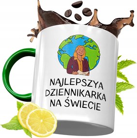 Zöld Bögre Újságírónak Születésnapi Ajándéknak, fényképes nyomattal