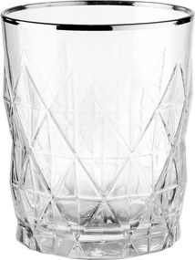 UPSCALE vizes pohár ezüst szegéllyel 345 ml