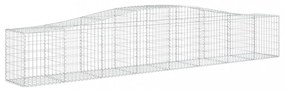 vidaXL 15 db íves horganyzott vas gabion kosár 400x50x60/80 cm
