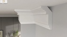 Mennyezeti díszléc DLP49 11cm x 6cm párkány stukkó Xps Decorem