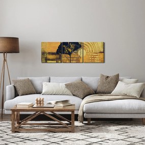Kép - Ginkgo levél (órával) (90x30 cm)