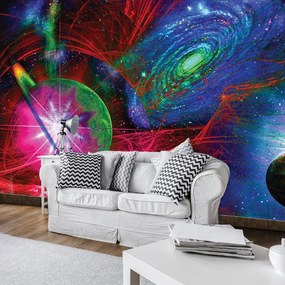 Fotótapéta - Színes absztrakt világegyetem (152,5x104 cm)