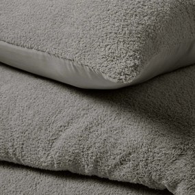 Antracitszürke kétszemélyes-hosszabbított mikroplüss ágyneműhuzat 240x220 cm Helena – douceur d'intérieur