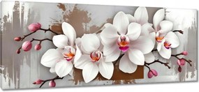 Vászonkép 100x40 Fehér orchidea