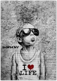 Poszterek 70x100 I love life Banksy