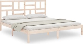 vidaXL tömör fa ágykeret matrac nélkül 200 x 200 cm