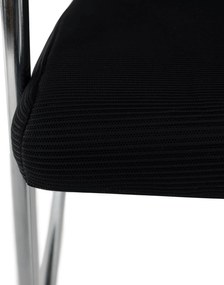 Tárgyalószék, fekete, RAVIL