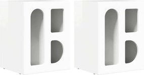 vidaXL Éjjeli asztal 2 pcs Magas Fényű Fehér 40 x 35 x 50 cm Faanyag