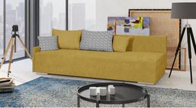 START Háromszemélyes kinyitható kanapé Sárga