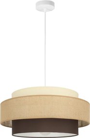 BRILAGI - Kábeles függőlámpa RESNA 1xE27/60W/230V Ø 40 cm bézs/fekete