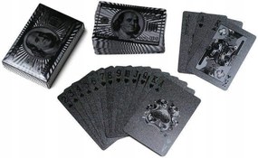 Fekete játékkártyák 54 db – vízálló, tartós – póker, partik, ajándék